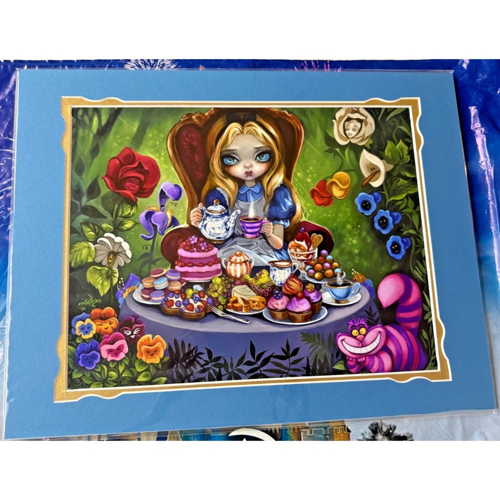 2026 Disney Parks Jasmine Beckett-Griffith Alice IN Wonderland Tea 14x18 Print